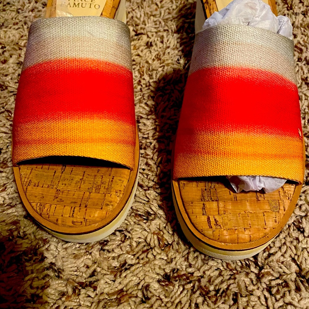 Vince Camuto wedge sandals. New withou Tags. Size 8. Vibrant colors